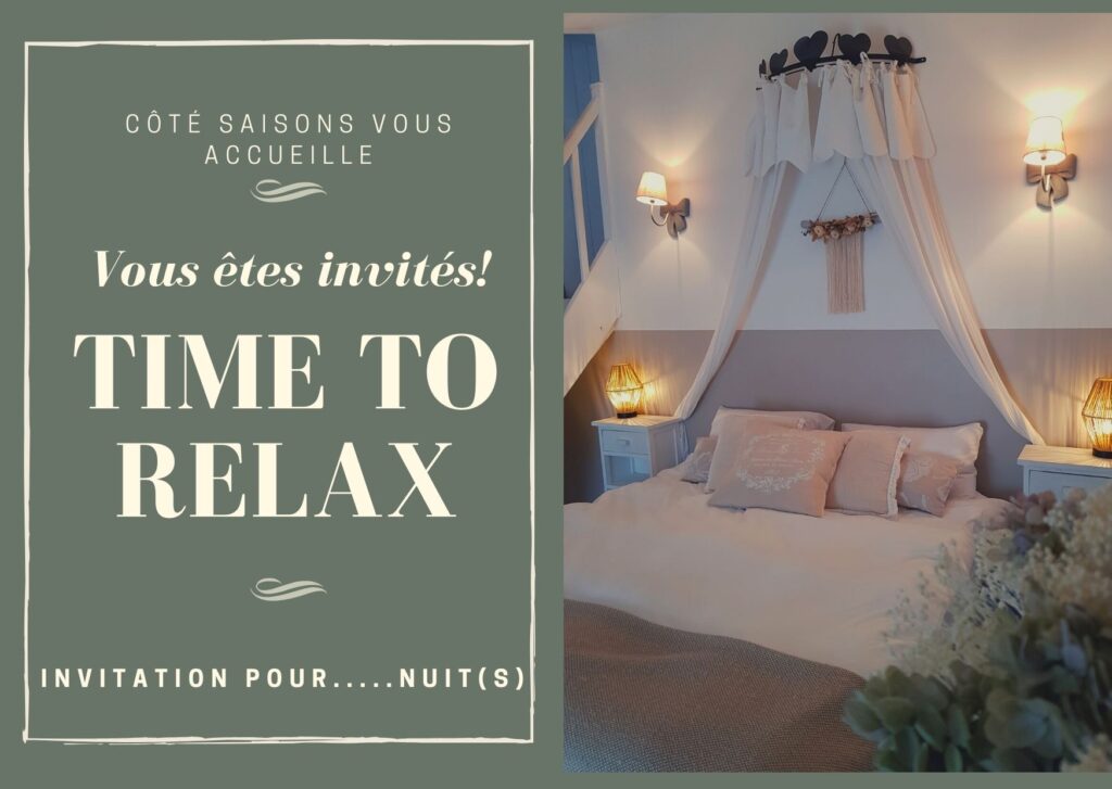 visuel graphique pour invitation coté saisons chambre d'hotes